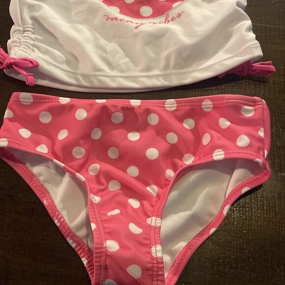 Disney Pink and White Minnie Mouse Swimwear Set 3T - Picture 4 of 7